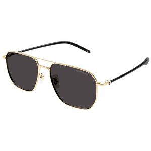 NEW MONTBLANC SUNGLASSES GOLD GREY UNISEX EYEWEAR MONTBLANC MB0367SA 001